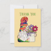Schattige Gnome bericht toevoegen Bedankkaart (Voorkant)