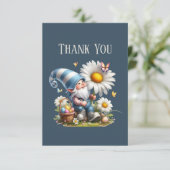 Schattige Gnome bericht toevoegen Bedankkaart (Staand voorkant)