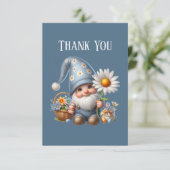 Schattige Gnome bericht toevoegen Bedankkaart (Staand voorkant)