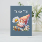 Schattige Gnome bericht toevoegen Bedankkaart (Staand voorkant)