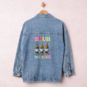 Schattige Gnome Bruh We Back terug naar school  Denim Jacket (Hangar)