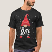 Schattige Gnome Familie Matching Christmas Funny G T-shirt (Voorkant)