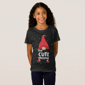 Schattige Gnome Familie Matching Christmas Funny G T-shirt (Voorkant volledig)
