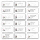 Schattige Gnome Kerst 18 Individuele Naam Adressen Sticker (Voorkant)