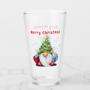 Schattige Gnome kerstglas Glas