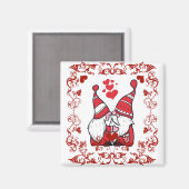 Schattige Gnome Kisses Magneet (Voorkant / Achterkant)