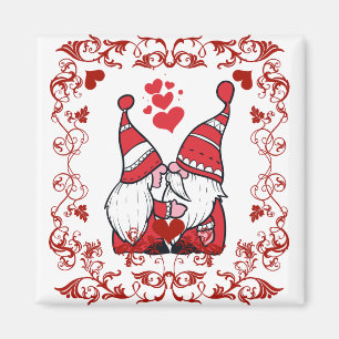 Schattige Gnome Kisses Magneet
