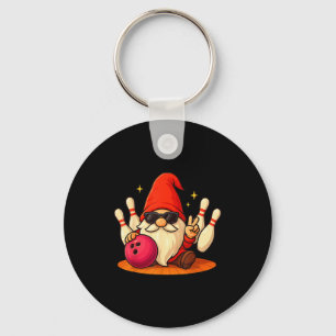 Schattige Gnome Met Sungles Gnome Bowling Mannen S Sleutelhanger