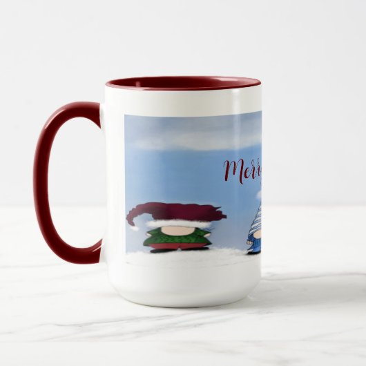 Schattige Gnome Posse Two-Tone Coffee Mok (Links)