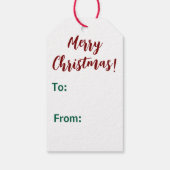 Schattige Gnome Santa Christmas Cadeaulabel (Achterkant)