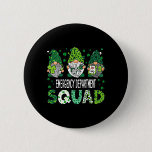 Schattige Gnome Spoedeisende Hulp Team Grappige St Ronde Button 5,7 Cm