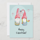 Schattige Gnome Verliefd Prettig Kerstfeest (Voorkant)