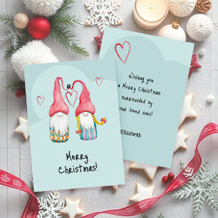 Schattige Gnome Verliefd Prettig Kerstfeest