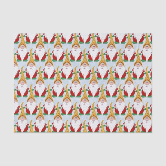 Schattige Gnome Xmas Kerst Kinder Tissue Papier (Voorkant)