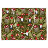 Schattige gnomen en paddenstoelen groot cadeauzakje (Achterkant)