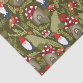 Schattige gnomen en paddenstoelen tissuepapier (Detail)