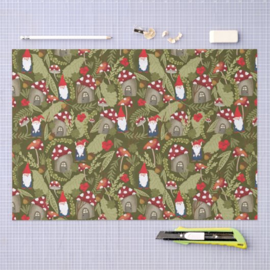 Schattige gnomen en paddenstoelen tissuepapier (Craft)