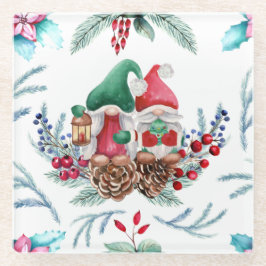 Schattige gnomen glazen onderzetter