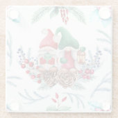 Schattige gnomen glazen onderzetter (Achterkant)