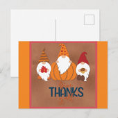 Schattige Gnomes Bedanken NL Herfst Briefkaart (Voorkant / Achterkant)