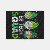 Schattige Gnomes Er Tech Squad Grappige St Patrick Fleece Deken (Voorkant (Horizontaal))
