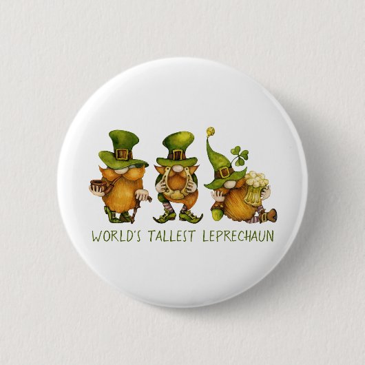 Schattige Gnomes Grootste Leprechaun St. Patrick's Ronde Button 5,7 Cm (Voorkant)