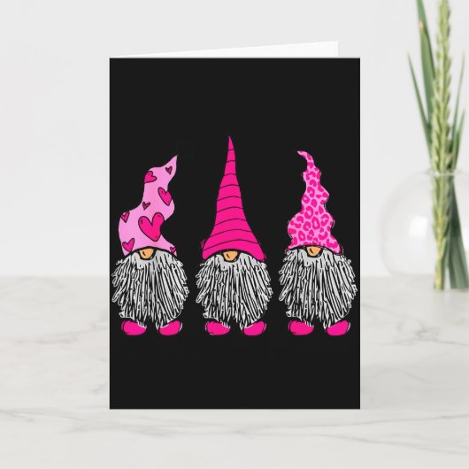 Schattige Gnomes Hart Grappige Valentijnsdag Koppe Kaart (Voorkant)