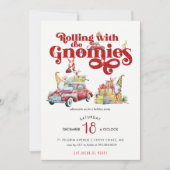 Schattige Gnomes | Kerstfeest Uitnodiging (Voorkant)