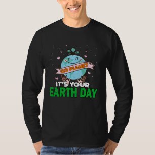 Schattige Go Planeet Het Is Jouw Aardedag Vrede Gr T-shirt