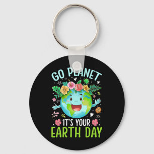 Schattige Go Planet is de leraar van je verjaardag Sleutelhanger