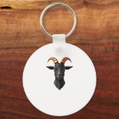 Schattige Goat Hear 3D - Animals World Sticker Sleutelhanger (Voorkant)