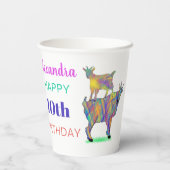 Schattige Goats 10e verjaardagsfeest Papieren Bekers (Achterkant)