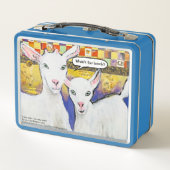 Schattige Goats Art Metal Lunchbox (Achterkant)