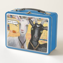 Schattige Goats Art Metal Lunchbox