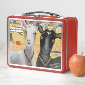 Schattige Goats Art Metal Lunchbox (In situ)
