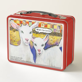 Schattige Goats Art Metal Lunchbox