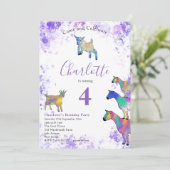 Schattige Goats Boerderij Verjaardagsfeest Kaart (Staand voorkant)