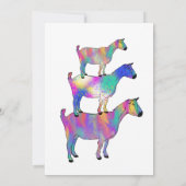 Schattige Goats Kleurrijk Boerderij Dier 8e Verjaa Kaart (Achterkant)