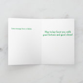 Schattige Goede Kheer Hamster St. Patrick's Day Feestdagen Kaart (Binnen)