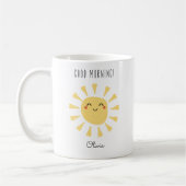Schattige Goedemorgen Kawaii Sunshine gepersonalis Koffiemok (Links)
