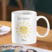 Schattige Goedemorgen Kawaii Sunshine gepersonalis Koffiemok