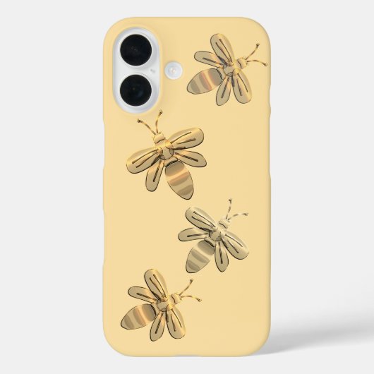 Schattige Gold Bees Hoesje (Achterkant)