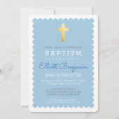SCHATTIGE GOLD CROSS moderne doop geschulpte randb Kaart (Voorkant)