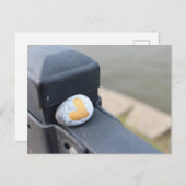 Schattige Gold Heart Rock Briefkaart (Voorkant / Achterkant)