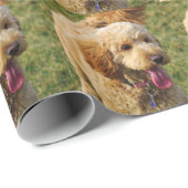 Schattige Golden Doodle Dog Cadeaupapier (Rol Hoek)