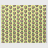 Schattige Golden Doodle Yellow Wrapping Paper Cadeaupapier (Vlak)