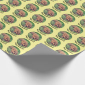 Schattige Golden Doodle Yellow Wrapping Paper Cadeaupapier (Hoek)