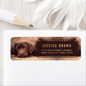 Schattige Golden Labrador custom retour adres labe Etiket (Insitu)