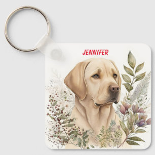 Schattige Golden Labrador Dog Sleutelhanger
