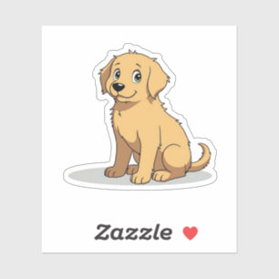 Schattige Golden Retriever, Anime Gezellig Schatti Sticker